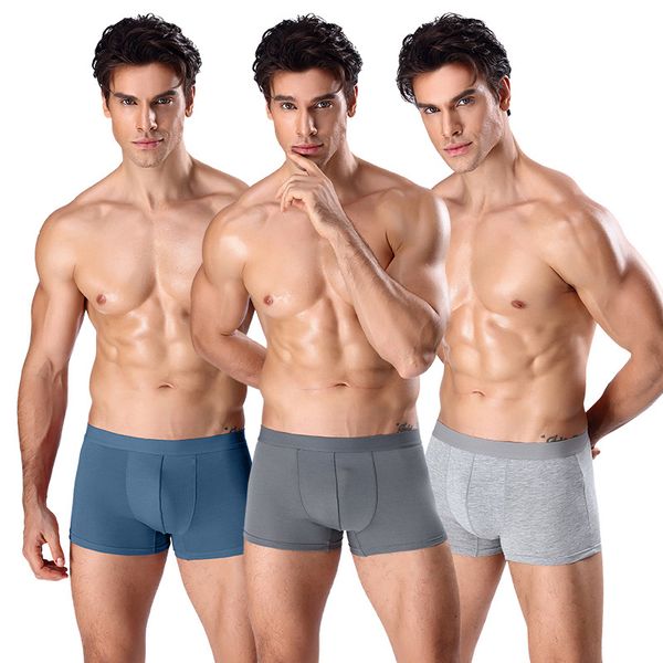 

1pcs boxer mens underwear men cotton underpants male pure men panties shorts underwear boxer shorts cotton solid cuecas, Black;white