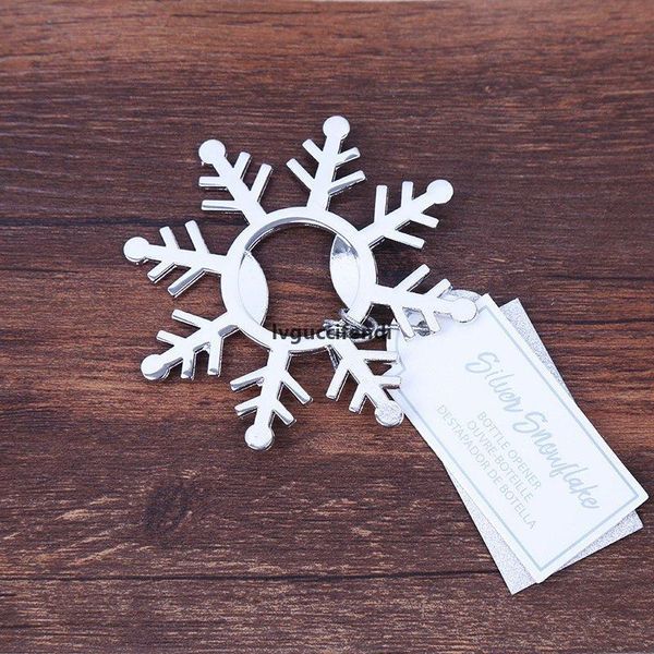 

2019 snowflake shape beer bottle openers silver creative bottle opener wedding party favors kitchen bar tools 08