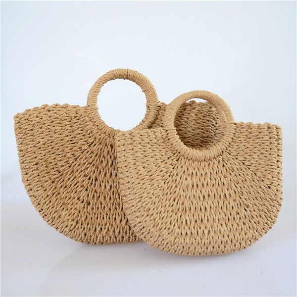 

new ladies woven bag casual straw bag ladies woven fashion portable retro female