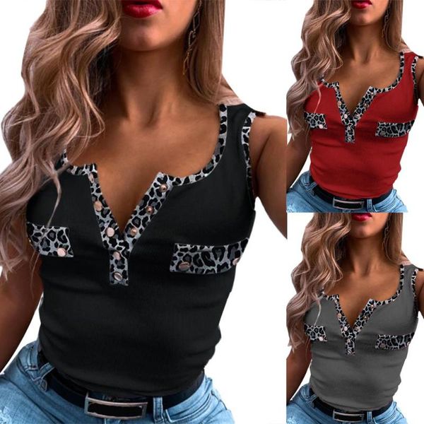 

plus size women blouses leopard patchwork sleeveless blouses for women shirts summer slim sleeveless vest femme blousas, White