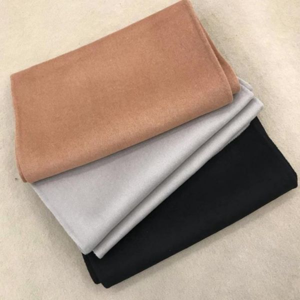 

handmade scarf classic camel black gray 90% wool 10% cashmere scarf wrap, Blue;gray