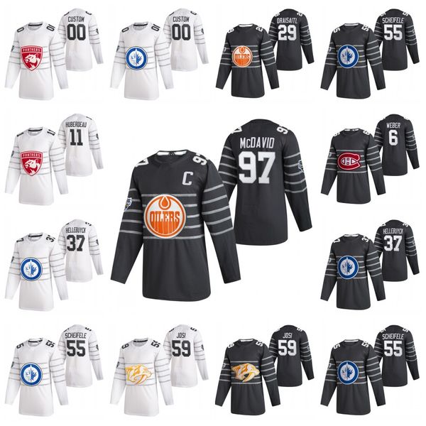 

men's winnipeg jets patrik laine nashville predators roman josi montreal canadiens florida panthers jonathan huberdeau edmonton oilers, Black