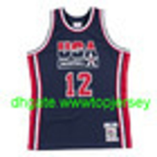 

usa basketball john stockton mitchell & ness 1992 dream team jersey throwbacks vest stitched basketball jerseys, Gray