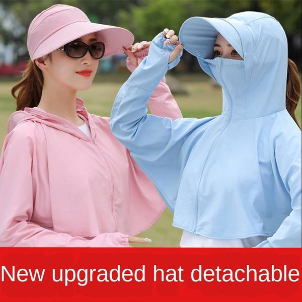 

children's cycling bicycle sunscreen anti-ultraviolet sun hat travel sunscreen mask big edge sun hat, Blue;gray