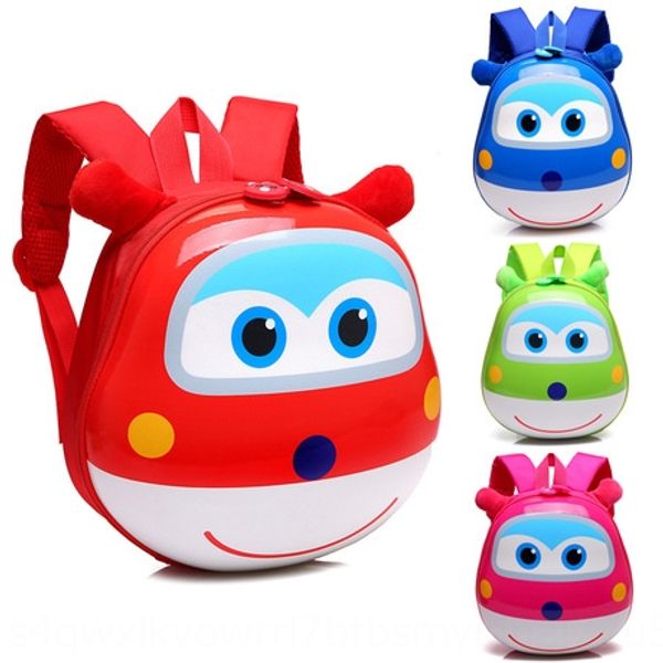 

eggshell children's kindergarten schoolbag hard case boys and girls cute bag gift baby double shoulder p studio gift, White