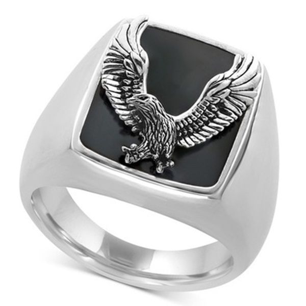 

aprilgrass марка vintage героическая eagle men finger ring fine свадьба день рождения валентина юбилейные подарки для boyfriend / муж punk к, Silver
