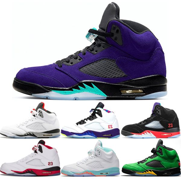 

5s alternate grape jumpman 5 basketball shoes for men 3 alternate trainers oregon ducks fire red og black metallic men sports sneakers