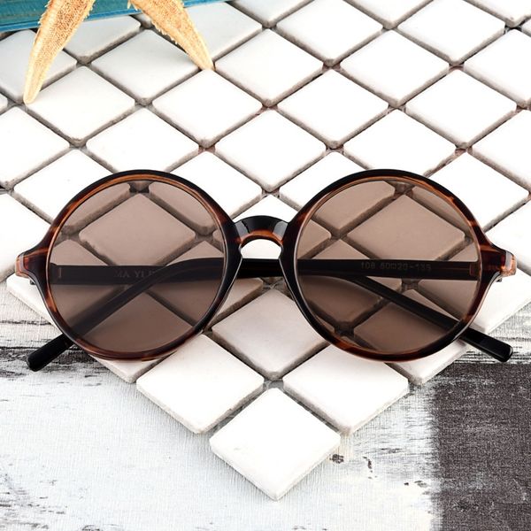 

round frame goggles stone brown boutique crystal glasses sun glasses crown mirror goggles, Silver