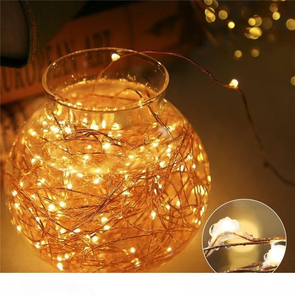 

led string lights twnikle fairy lights waterproof 8 modes 50led 100 led usb plug in copper wire firefly holiday lights strip