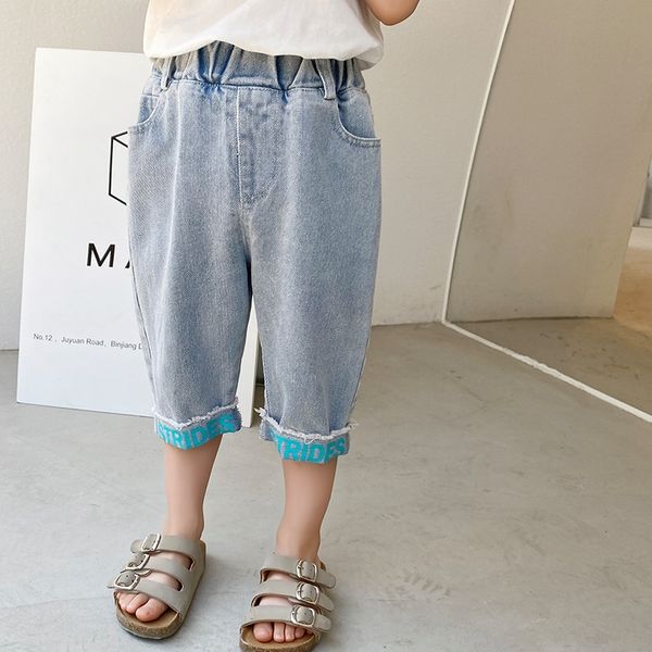 

w31fq children's wear baby denim shorts 2020 summer new boys' western style all-match children's casual middle pants handsome, Blue