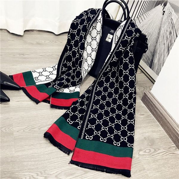 

with roll tube box gift 2019 winter luxury 100% cashmere scarf men and women designer classic big plaid scarves pashmina infinity scarfs, Blue;gray