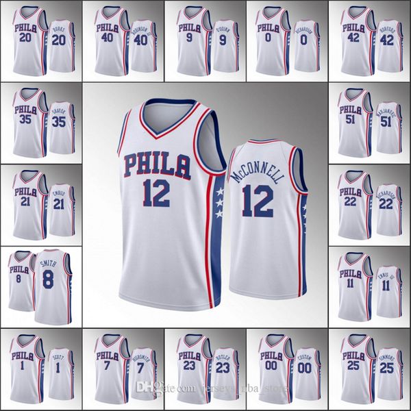

philadelphia 76ers men joel embiid josh richardson ben simmons al horford association white nba custom jersey 07, Black;red