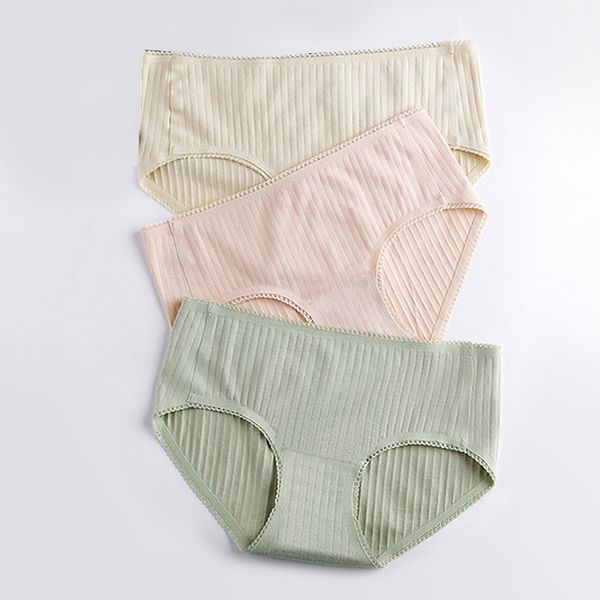 

2pcs/lot women panties seamless briefs cotton underwear healthy underpants mid-waist female intimates xxl #f, Black;pink