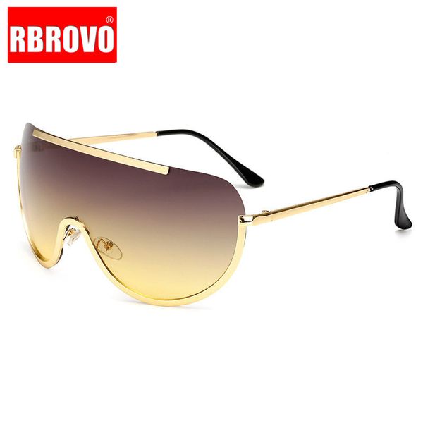 

rbrovo 2020 one-piece alloy sunglasses women classic round sun glasses metal candy colors outdoor feminino uv400, White;black