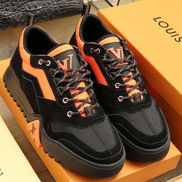 

casual style men shoes fashion breathable with origin box flats platform comfortable chaussures de sport pour hommes hiking sneaker luxury, Black