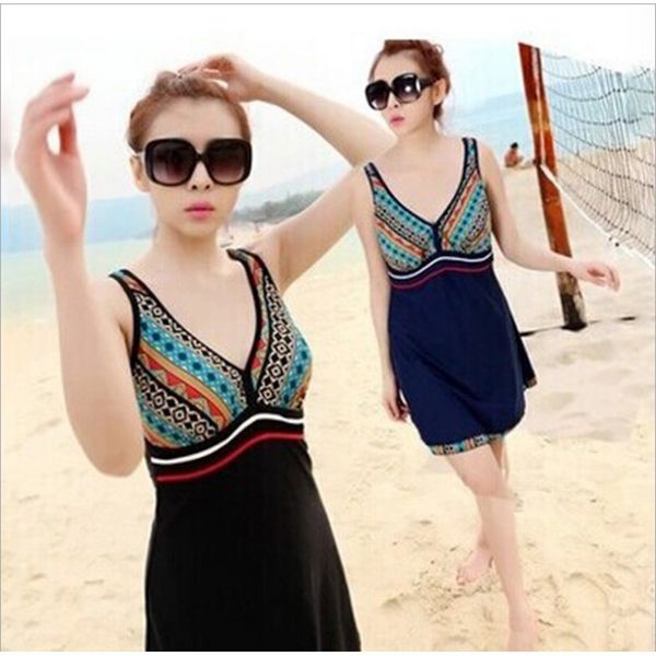 

новая горячий источник один цельный консервативна юбка плюс жирной плюс размера женщины купальника живот покрытие похудения купальник, White;black