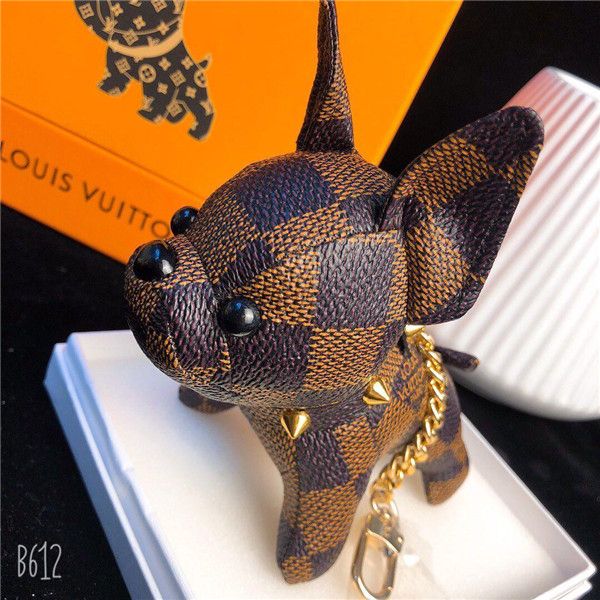 

модный бренд собака брелок классический брелоков женщин мужчины роскошный автомобиль кулон дизайнер унисекс key chain аксессуар ювелирные из, Silver