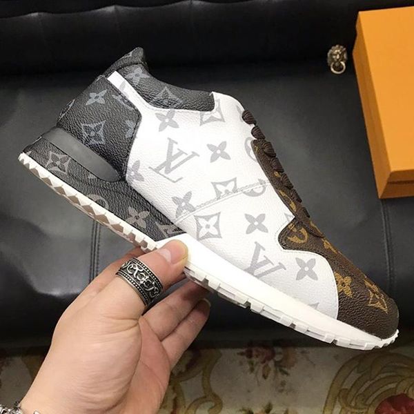 

casual mens shoes sneakers run away sneaker vintage luxury design chaussures pour hommes with box fashion mens shoes breathable sports, Black