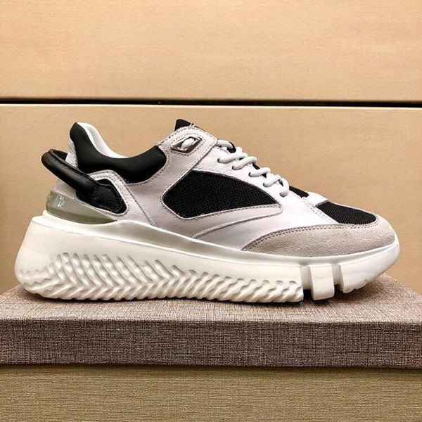 

мода классический runners veloce белый черный мужчины '; s обувь легкий footwears кружева -до роскошные открытый спорт прогулки повседневная, Black