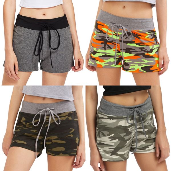 

2020 new europe and america waist bottom shorts outdoor sports shorts women#4521, White;black