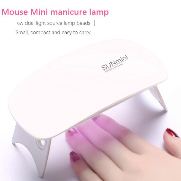 

6w mini nail lamp pink white nail dryer machine uv led lamp portable micro usb cable home use drying for gel varnish