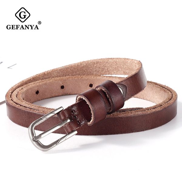 

women cowhide genuine leather belts designer belts vintage female belt for women pin buckle thin strap waistband, Black;brown