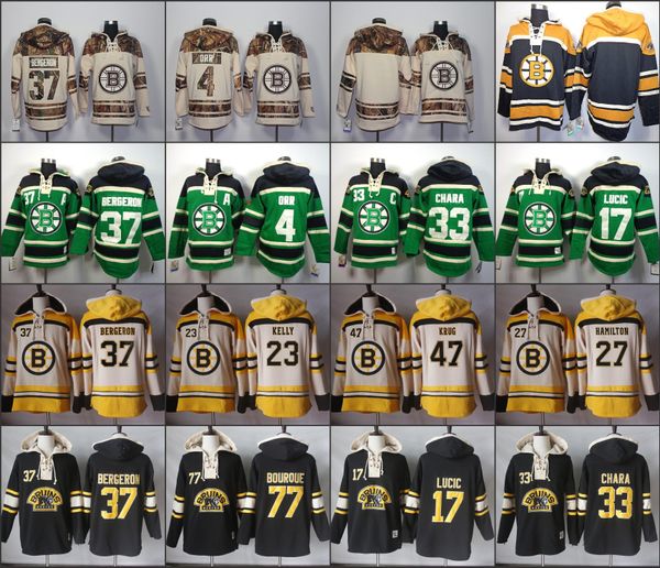 

boston bruins 4 orr 21 eriksson 37 bergeron 40 tuukka rack 33 zneo chara chare chare hockey с капюшоном сшитые старые временные толстовки дл, Black;red