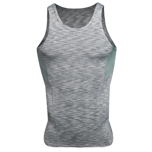 

2019 summer sport fitness shirt mens gym tank baselayer sweat-wicking compression sleeveless shirt black gym running vests, White;red