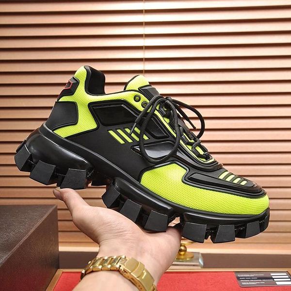 

fashion cloudbust thunder knit sneakers mens shoes scarpe da uomo outdoor walking shoes casual low lace -up men shoes chunky sneakers, Black
