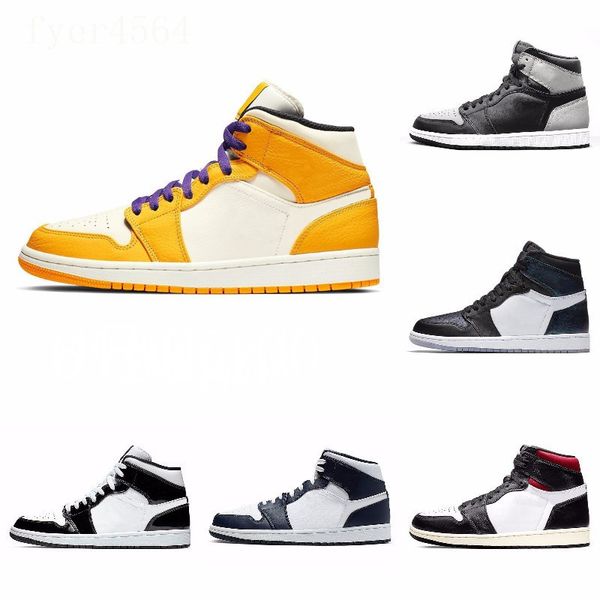 

новый 1s high top 3 разрушенного og бред toe banned game royal обувь мужская 1s тень тапок высокого качество с коробкой j # 08-062