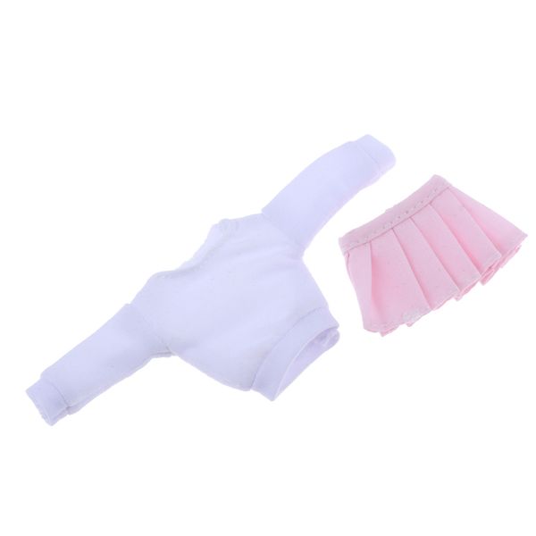 

1/12 doll set long sleeve mini skirt clothing for action figure outfit decor