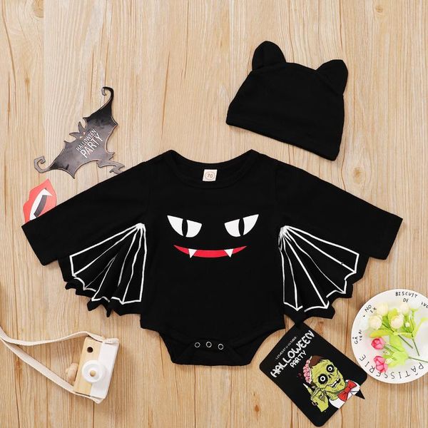 

0-24m baby boys girls halloween costume bat romper jumpsuit with hat outfits clothes, Blue