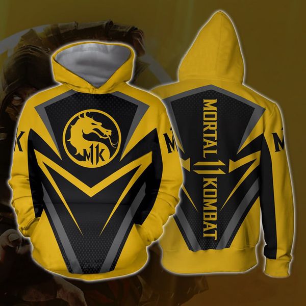 

hrsyi hooded kombat11 3d цифровой печати мужской косплей анимация одежда с капюшоном kombat11 3d цифровой печати пуловер мужской косплей ани, Black