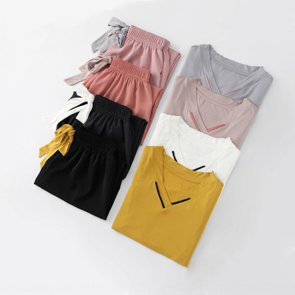 

cotton pajamas women's summer thin loose home clothes women's short-sleeved pajamas silk and silk two-piece suit, Blue;red