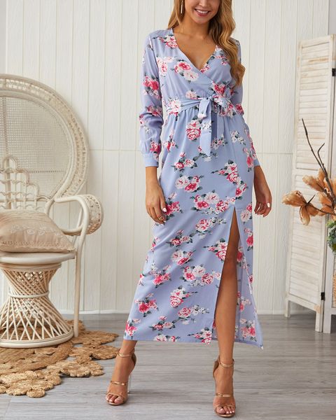 

women dresses fashion summer new style dresses print luxury women designer split print dresses, Black;gray