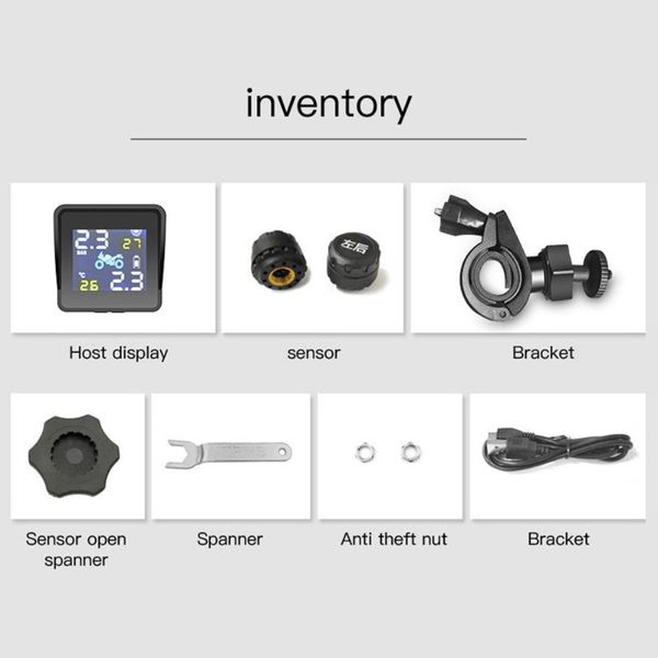 

parts tpms accessories solar motorbike tire pressure monitoring system