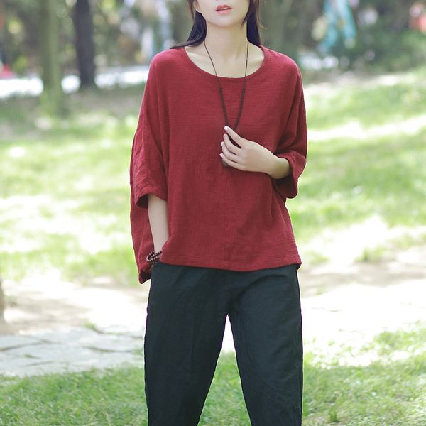 

новый большой размер верх и linent футболка хлопка linenwomen ндтм рукав сплошного цвета хлопок белье футболка вскользь верхнее, White