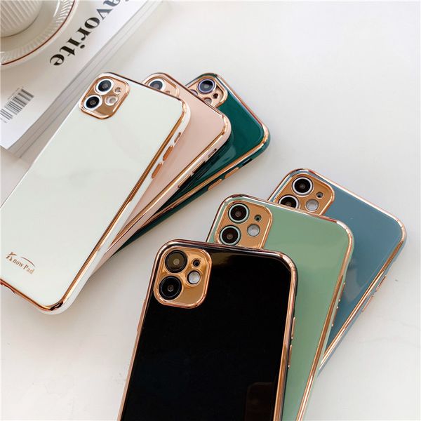 

iphone 11 case покрыло electroplated чехол для iphone 11 pro max 8 plus 7 xr xs x силикон объектива камеры tpu крышка высокого качества