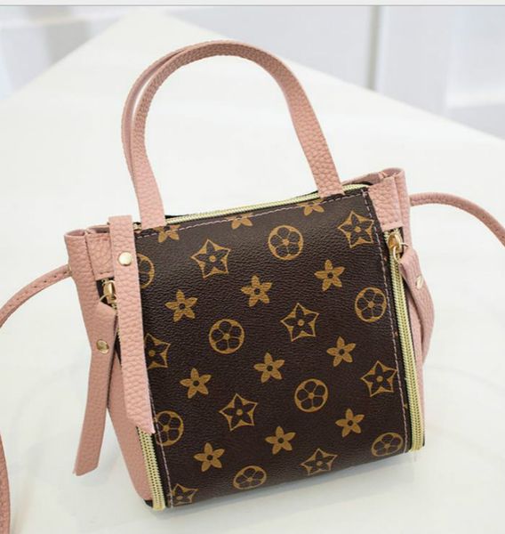 

2020 contrast color letter printing mini mobile phone bag designer shoulder diagonal double pull small bag in stock