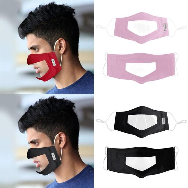 

face nose masks for the deaf reusable face masks with clear pvc window mask girls mens face nose inexpensive price rjkzl, Black