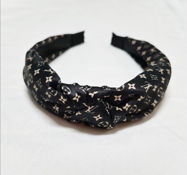 

vintage headband flower knotted hair band for women fashion ins korean girls hair accessories fairy simple striped hairband 6 styles, Golden;silver