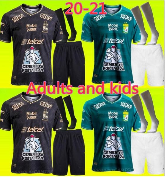 

adults and kids 20 21 club leon soccer jerseys home away 2020 2021 león macias ramos w.tesillo ángel m. campbell football shirts, Black;yellow
