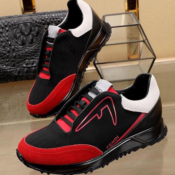 

new arrival scuba low sneakers men shoes fashion herren luxus marken schuhe soft footwears lace -up vintage casual men sheo, Black