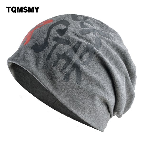 

beanie/skull caps cotton fabric hats for men autumn beanies double layer turban hat casual hip hop women spring skiing cap bonnet, Blue;gray