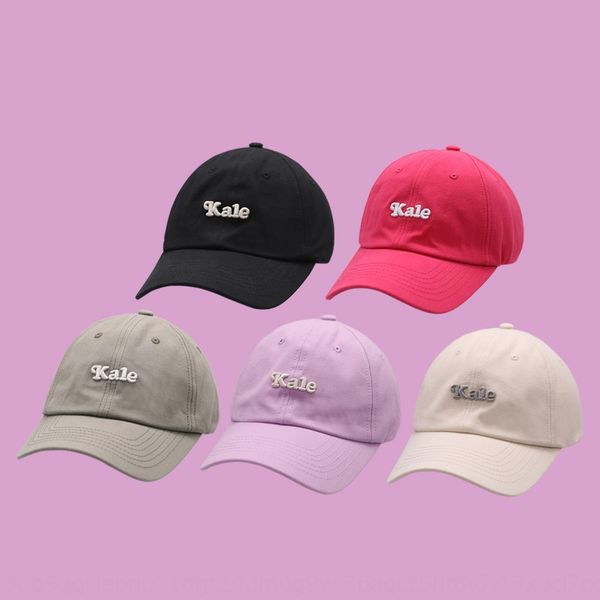 

soft baseball korean stereo embroidery kale men and women all-match duck tongue hat sunshade baseball sun hat sunshade cap cap, Blue;gray