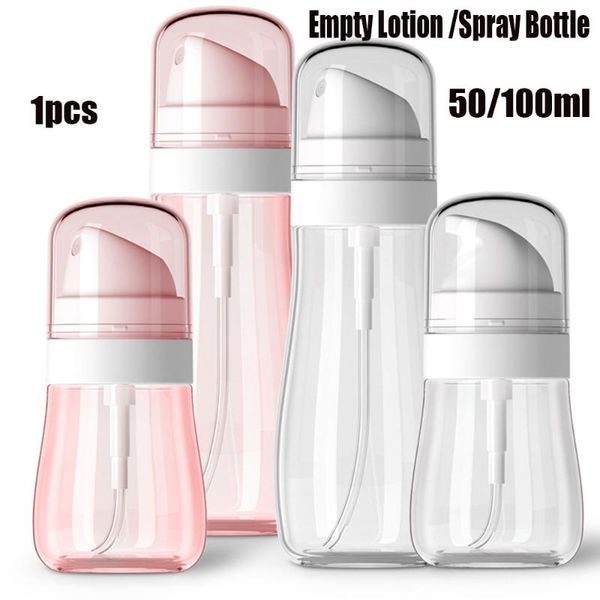 

50ml 100ml portable travel transparent plastic perfume atomizer small mini empty spray refillable bottle cosmetic container