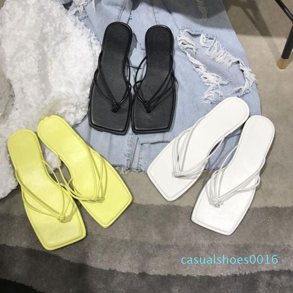 

slippers women summer shoes woman 2020 pantofle low rubber flip flops luxury slides soft new hawaiian flat designer hoof heels c16, Black