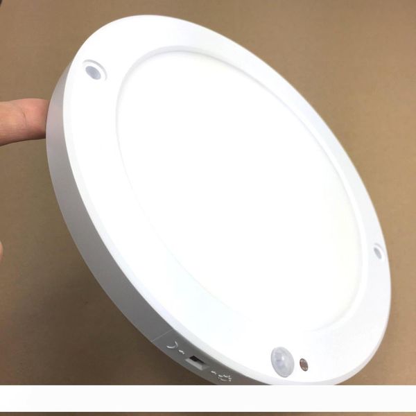 

110v 120v 15w led panel light pir motion sensor ceiling surface mounted lights soft lighting, no flash, high brightness 1200lm