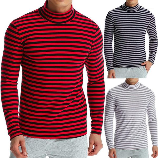 

tshirts fashion striped panelled natural color tshirts casual stand collar long sleeve mens tees mens render, White;black