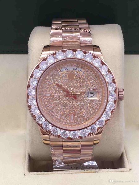 

3a brand men's mechanical luxury watch date diamond date watch high-end quality 18k original men's mechanical sports, Slivery;brown